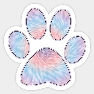 Patel color dog paw pattern Sticker